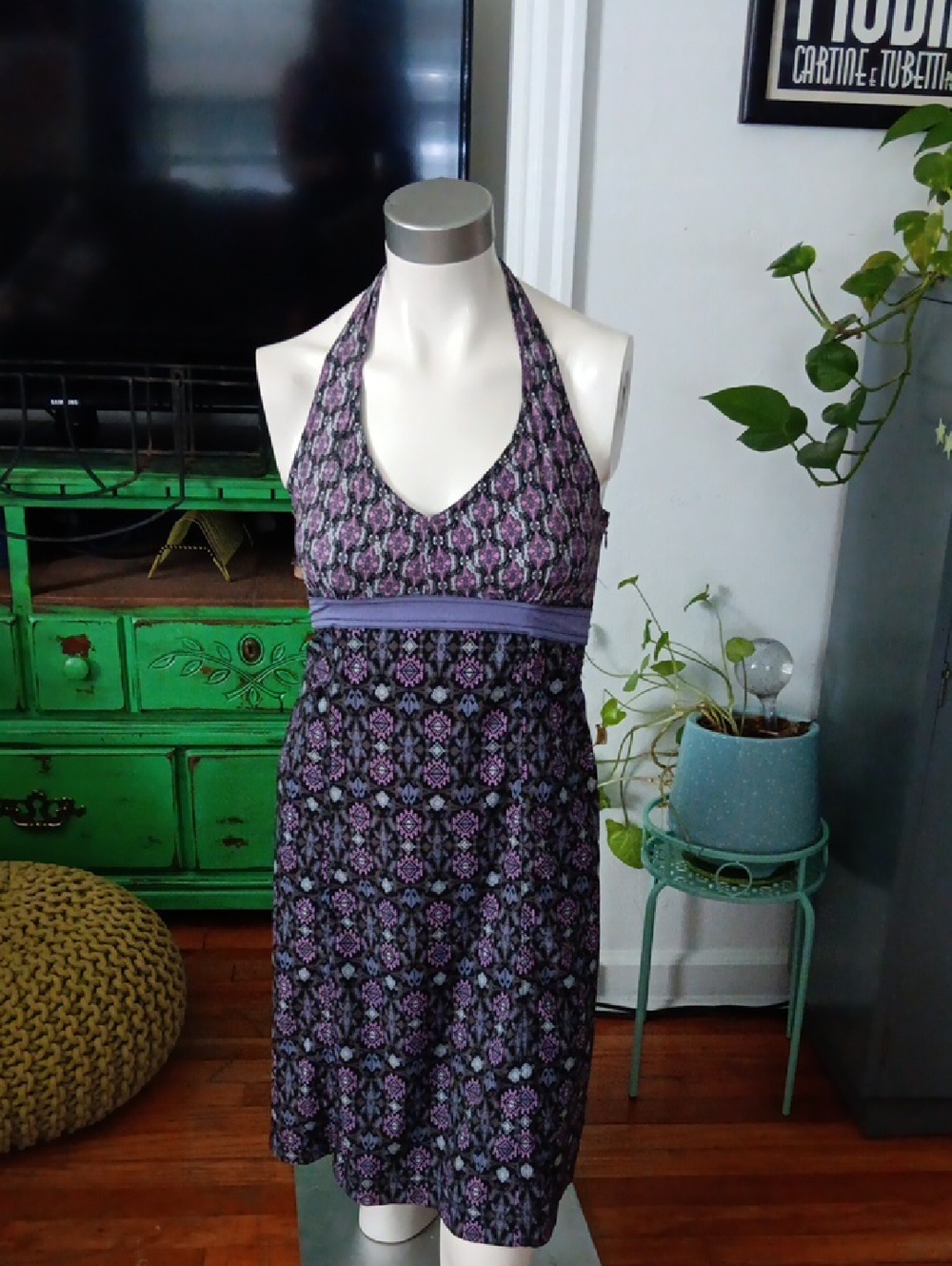 Athleta Purple & Gray Halter Dress - Picture 1 of 10